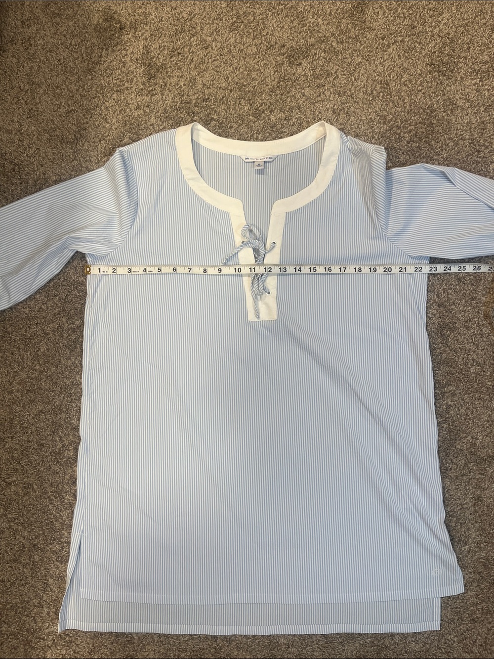 Southern Tide Hailey Seersucker Blue Striped Tunic Size XL - Picture 9 of 11